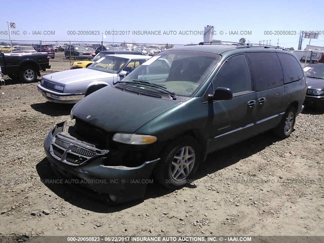 2B4GP44G1XR285734 - 1999 DODGE GRAND CARAVAN SE/SPORT GREEN photo 2