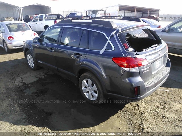 4S4BRBJC5A3329551 - 2010 SUBARU OUTBACK 2.5I LIMITED GRAY photo 3