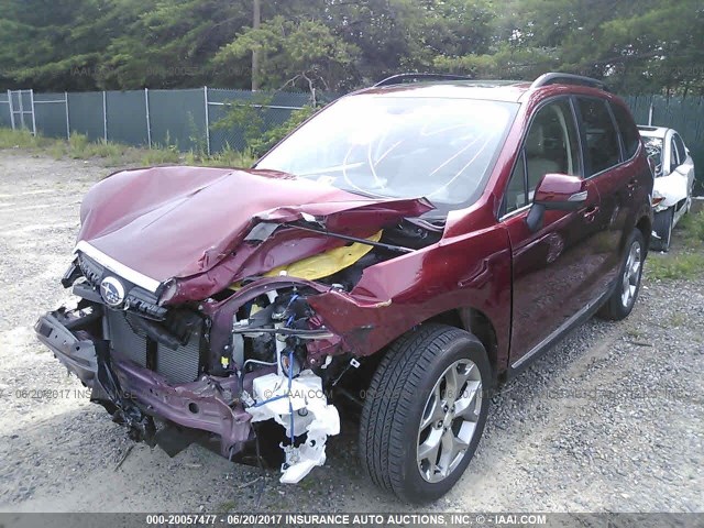 JF2SJAXC6GH516274 - 2016 SUBARU FORESTER 2.5I TOURING MAROON photo 2