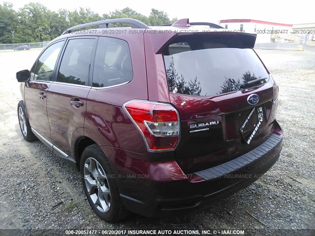 JF2SJAXC6GH516274 - 2016 SUBARU FORESTER 2.5I TOURING MAROON photo 3