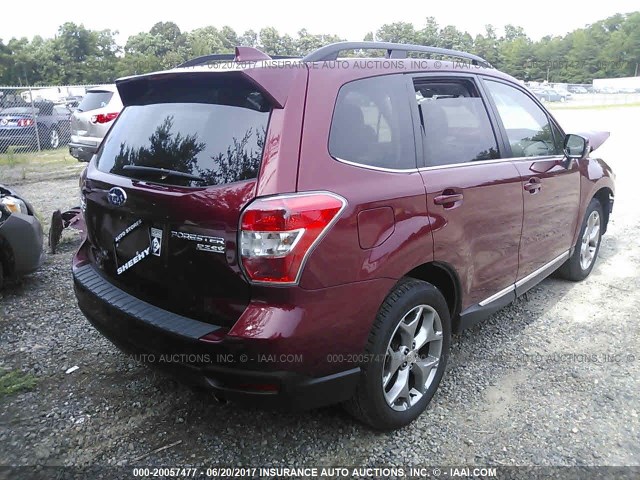 JF2SJAXC6GH516274 - 2016 SUBARU FORESTER 2.5I TOURING MAROON photo 4