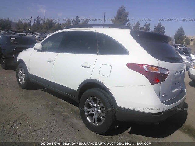 KM8NU4CC3BU175907 - 2011 HYUNDAI VERACRUZ GLS/LIMITED WHITE photo 3