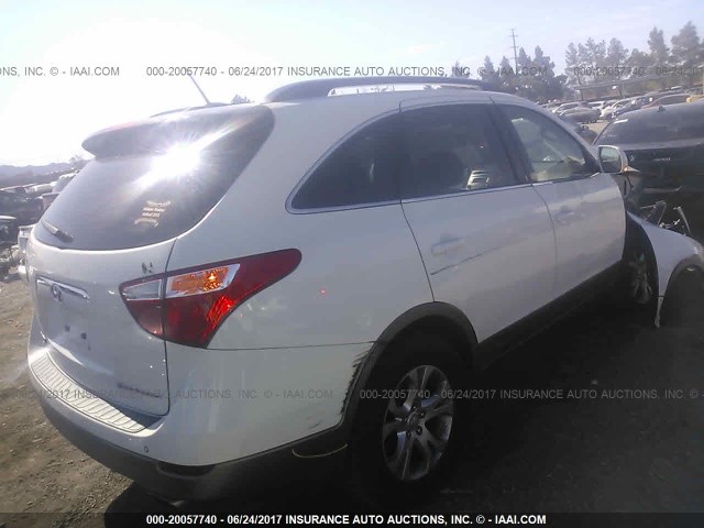 KM8NU4CC3BU175907 - 2011 HYUNDAI VERACRUZ GLS/LIMITED WHITE photo 4