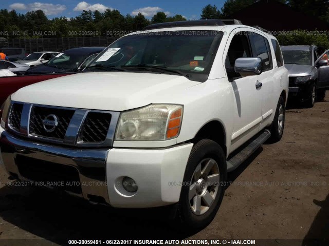 5N1AA08B84N715037 - 2004 NISSAN ARMADA SE/LE WHITE photo 2