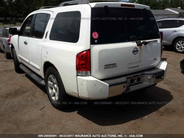 5N1AA08B84N715037 - 2004 NISSAN ARMADA SE/LE WHITE photo 3