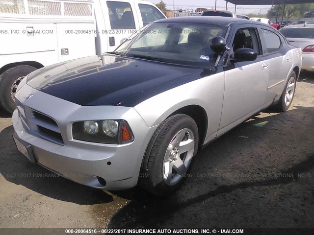 2B3AA4CT2AH197931 - 2010 DODGE CHARGER SILVER photo 2