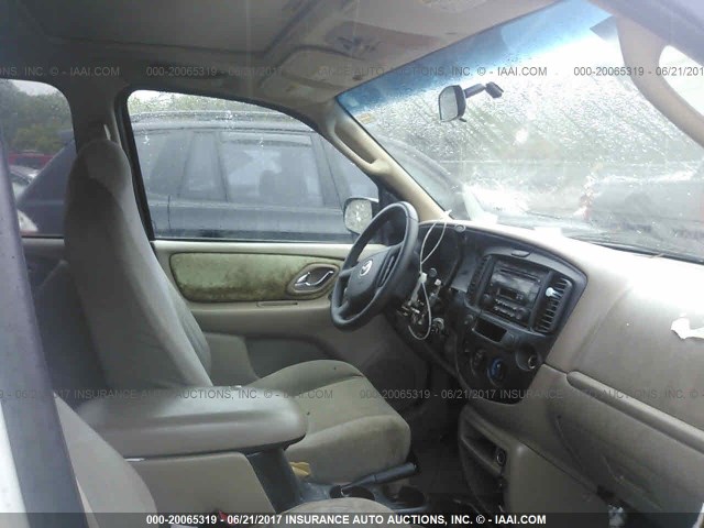 4F2YU09161KM62877 - 2001 MAZDA TRIBUTE LX/ES WHITE photo 5