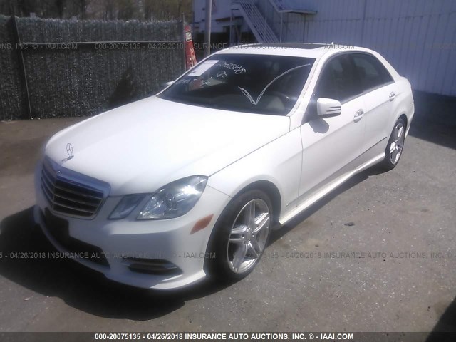 WDDHF8JB8DA734455 - 2013 MERCEDES-BENZ E 350 4MATIC WHITE photo 2