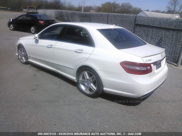 WDDHF8JB8DA734455 - 2013 MERCEDES-BENZ E 350 4MATIC WHITE photo 3