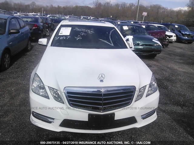 WDDHF8JB8DA734455 - 2013 MERCEDES-BENZ E 350 4MATIC WHITE photo 6