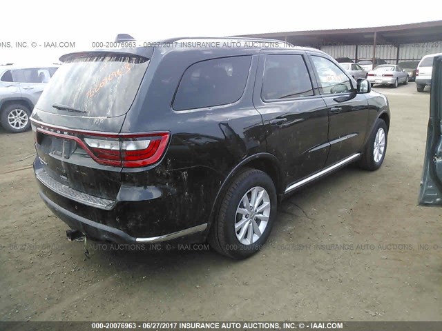 1C4RDJAG8FC938669 - 2015 DODGE DURANGO SXT BLACK photo 4