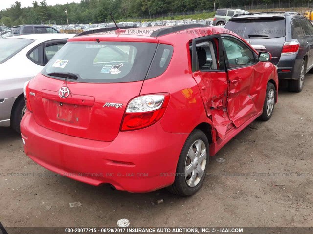 2T1KU40E29C002545 - 2009 TOYOTA COROLLA MATRIX  RED photo 4