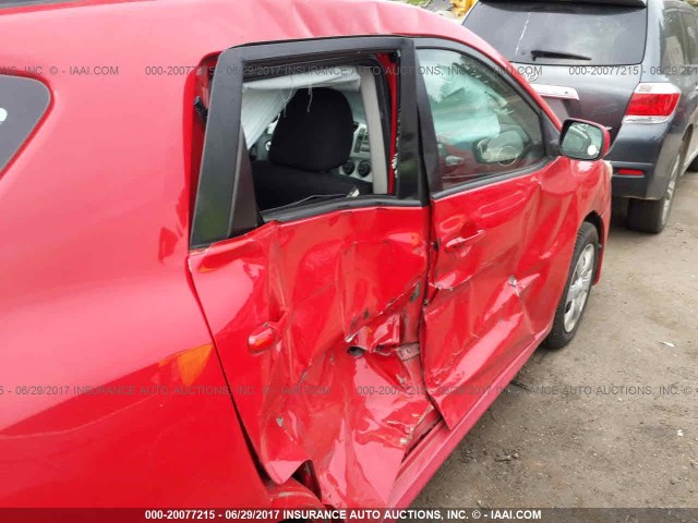2T1KU40E29C002545 - 2009 TOYOTA COROLLA MATRIX  RED photo 6