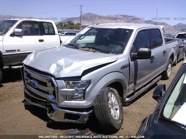 1FTEW1EG6GKD80623 - 2016 FORD F150 SUPERCREW SILVER photo 2