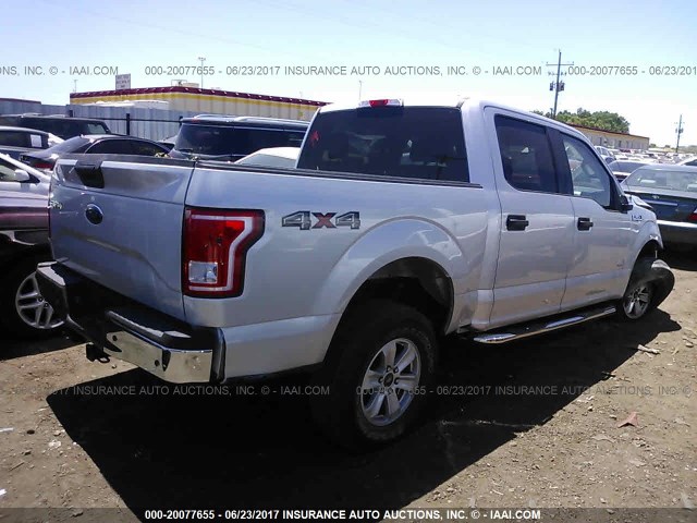 1FTEW1EG6GKD80623 - 2016 FORD F150 SUPERCREW SILVER photo 4