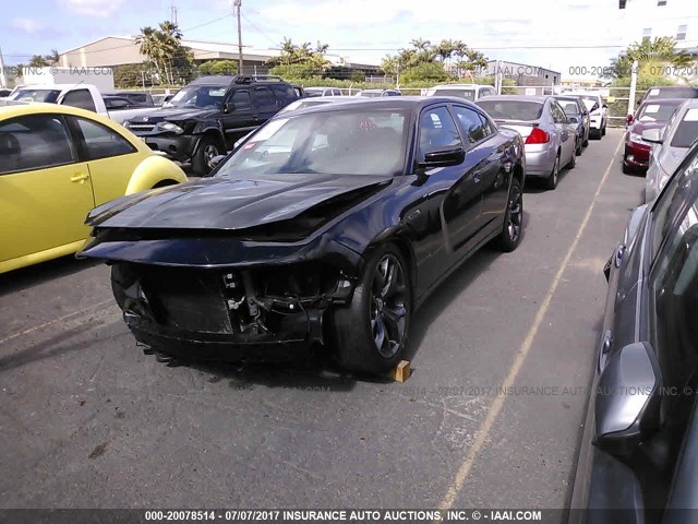 2C3CDXHG8FH847952 - 2015 DODGE CHARGER SXT BLACK photo 2