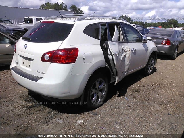 JN8AS58V58W402556 - 2008 NISSAN ROGUE S/SL WHITE photo 4