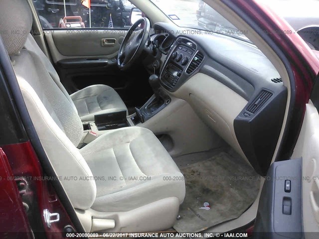 JTEGF21A830111430 - 2003 TOYOTA HIGHLANDER LIMITED MAROON photo 5