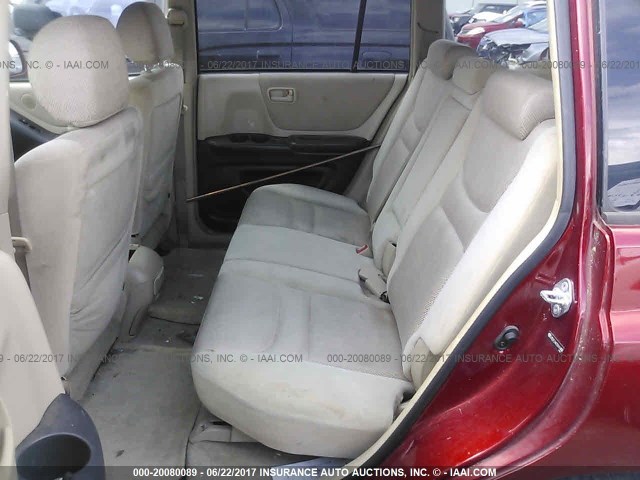 JTEGF21A830111430 - 2003 TOYOTA HIGHLANDER LIMITED MAROON photo 8