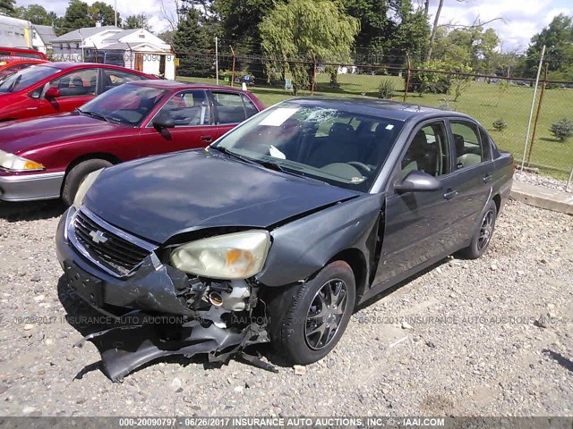 1G1ZS51F86F106129 - 2006 CHEVROLET MALIBU LS GRAY photo 2