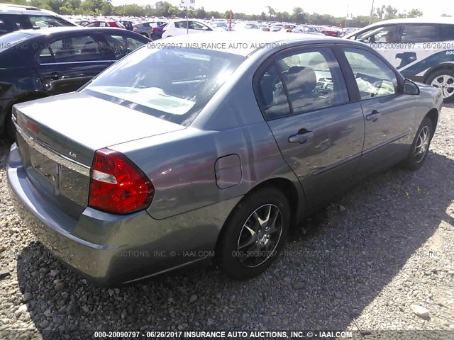 1G1ZS51F86F106129 - 2006 CHEVROLET MALIBU LS GRAY photo 4