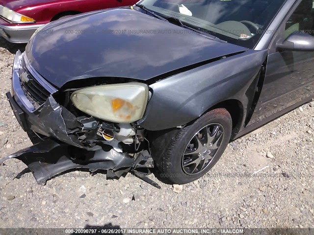 1G1ZS51F86F106129 - 2006 CHEVROLET MALIBU LS GRAY photo 6