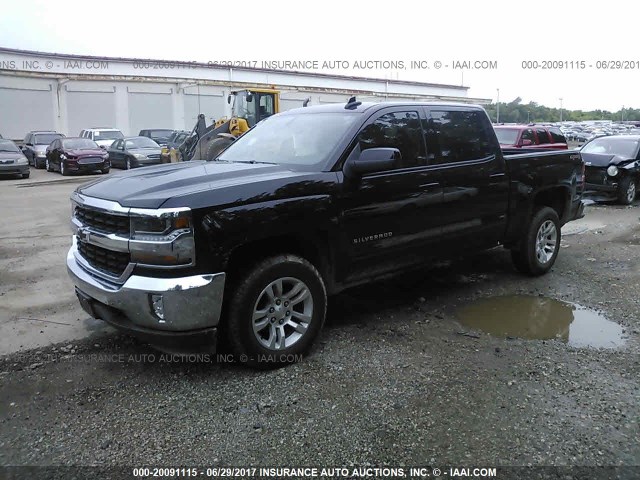 3GCUKREC2GG298687 - 2016 CHEVROLET SILVERADO K1500 LT BLACK photo 2