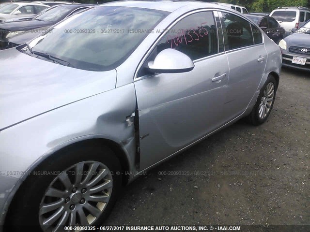 W04GS5EC4B1037861 - 2011 BUICK REGAL CXL SILVER photo 6