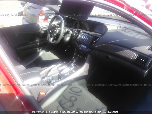 1HGCR2F55GA150905 - 2016 HONDA ACCORD SPORT წითელი ფოტო 5