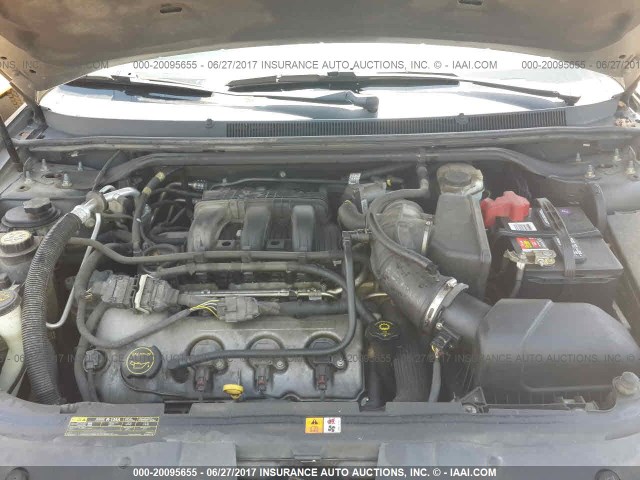 1FAHP25W88G103862 - 2008 FORD TAURUS LIMITED GRAY photo 10