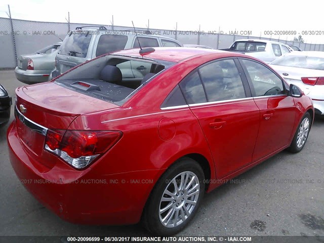 1G1PJ5SBXF7240852 - 2015 CHEVROLET CRUZE ECO RED photo 4