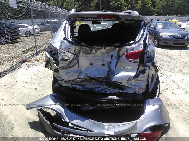 KM8JU3AC4BU177869 - 2011 HYUNDAI TUCSON GLS/LIMITED ნაცრისფერი ფოტო 6