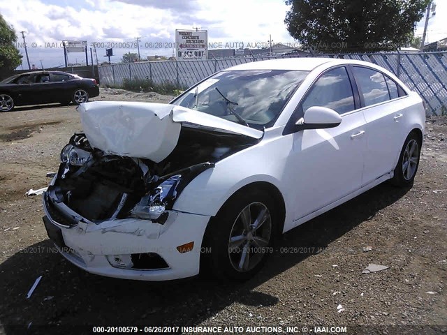 1G1PE5SBXD7267583 - 2013 CHEVROLET CRUZE LT WHITE photo 2