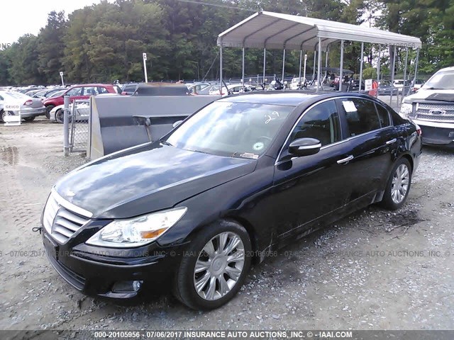 KMHGC4DE0AU075306 - 2010 HYUNDAI GENESIS 3.8L BLACK photo 2