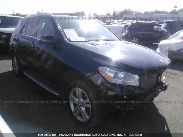 4JGDA5HB1FA598566 - 2015 MERCEDES-BENZ ML 350 4MATIC BLUE photo 1
