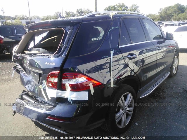 4JGDA5HB1FA598566 - 2015 MERCEDES-BENZ ML 350 4MATIC BLUE photo 4