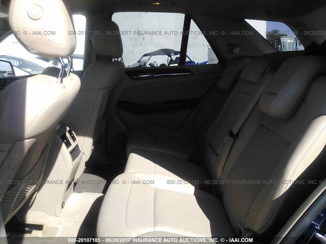 4JGDA5HB1FA598566 - 2015 MERCEDES-BENZ ML 350 4MATIC BLUE photo 8
