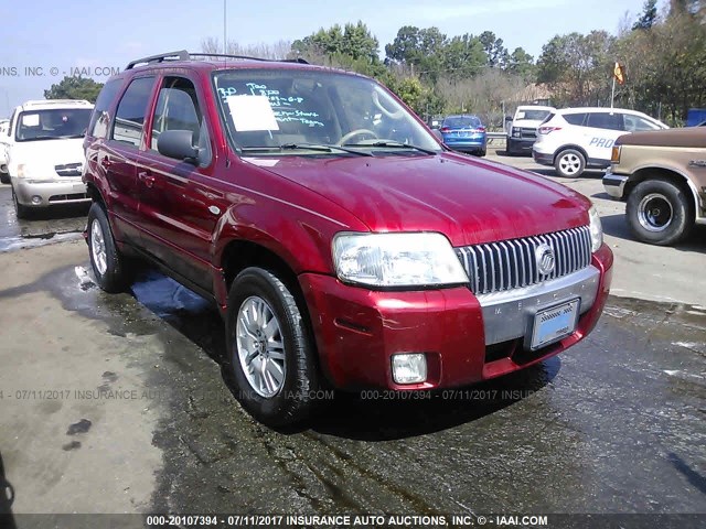 4M2CU91197KJ16223 - 2007 MERCURY MARINER LUXURY RED photo 1