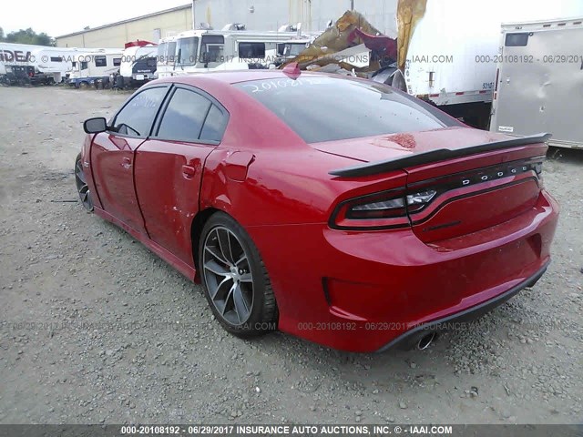 2C3CDXGJXGH237906 - 2016 DODGE CHARGER R/T SCAT PACK RED photo 3