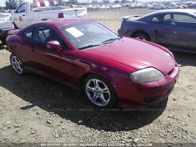 KMHHN65F26U210245 - 2006 HYUNDAI TIBURON GT/SE/GT LIMITED RED photo 1