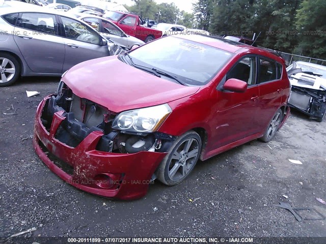 5Y2SR67019Z464706 - 2009 PONTIAC VIBE GT RED photo 2