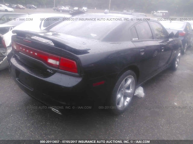 2C3CDXDT4DH503583 - 2013 DODGE CHARGER R/T BLACK photo 4