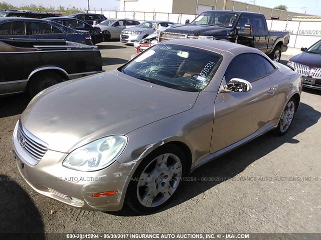 JTHFN48Y450070331 - 2005 LEXUS SC 430 GOLD photo 2