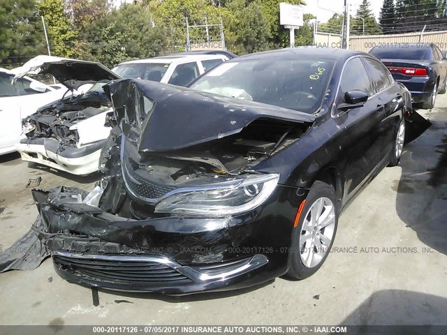 1C3CCCABXFN571386 - 2015 CHRYSLER 200 LIMITED BLACK photo 2