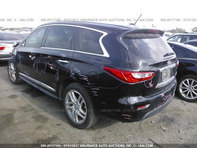 5N1AL0MN2DC339540 - 2013 INFINITI JX35 BLACK photo 3