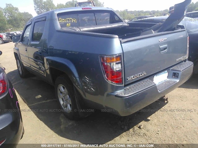 2HJYK16526H550659 - 2006 HONDA RIDGELINE RTL BLUE photo 3