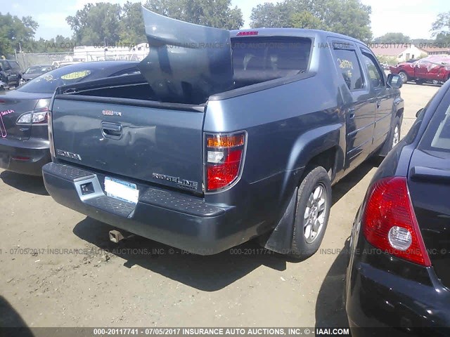 2HJYK16526H550659 - 2006 HONDA RIDGELINE RTL BLUE photo 4