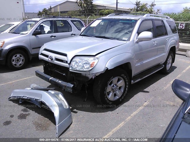 JTEBT17R730021907 - 2003 TOYOTA 4RUNNER LIMITED SILVER photo 2