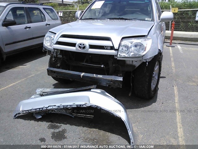 JTEBT17R730021907 - 2003 TOYOTA 4RUNNER LIMITED SILVER photo 6