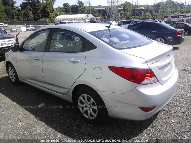 KMHCT4AE4CU162468 - 2012 HYUNDAI ACCENT GLS/GS SILVER photo 3